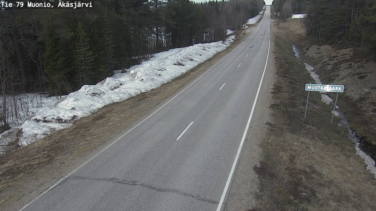 Weather Camera Image Road 79 Muonio, Äkäsjärvi, Muonio, Lappi
