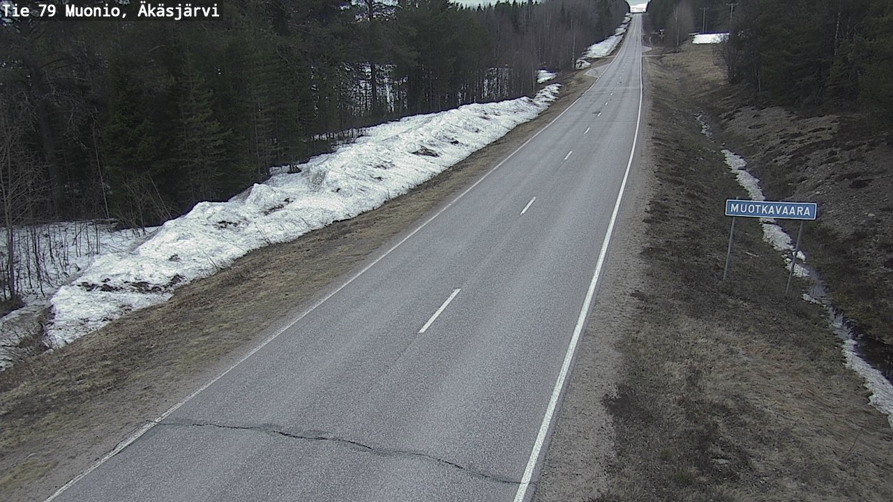 Weather Camera Image Road 79 Muonio, Äkäsjärvi, Muonio, Lappi