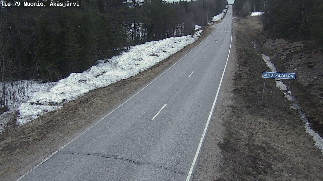 Weather Camera Image Road 79 Muonio, Äkäsjärvi, Muonio, Lappi