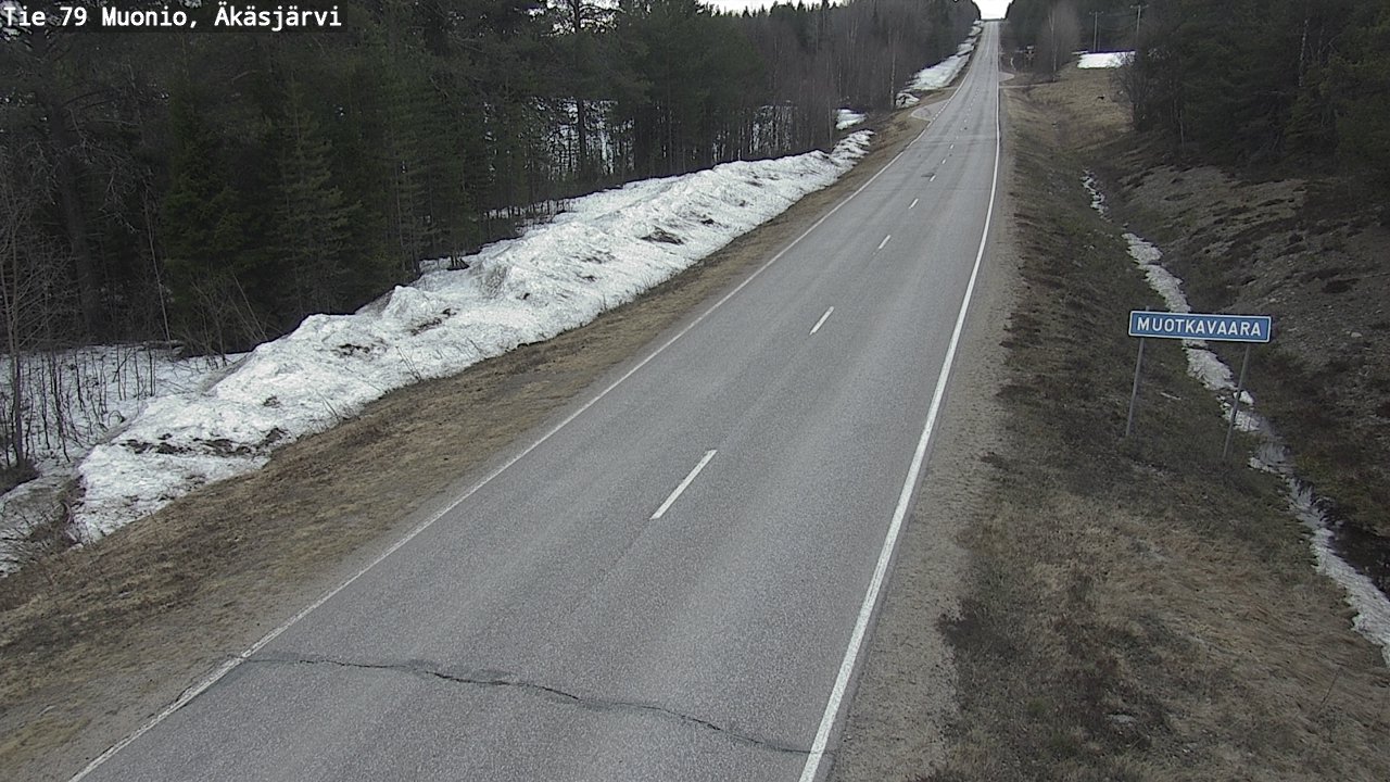 Weather Camera Image Road 79 Muonio, Äkäsjärvi, Muonio, Lappi