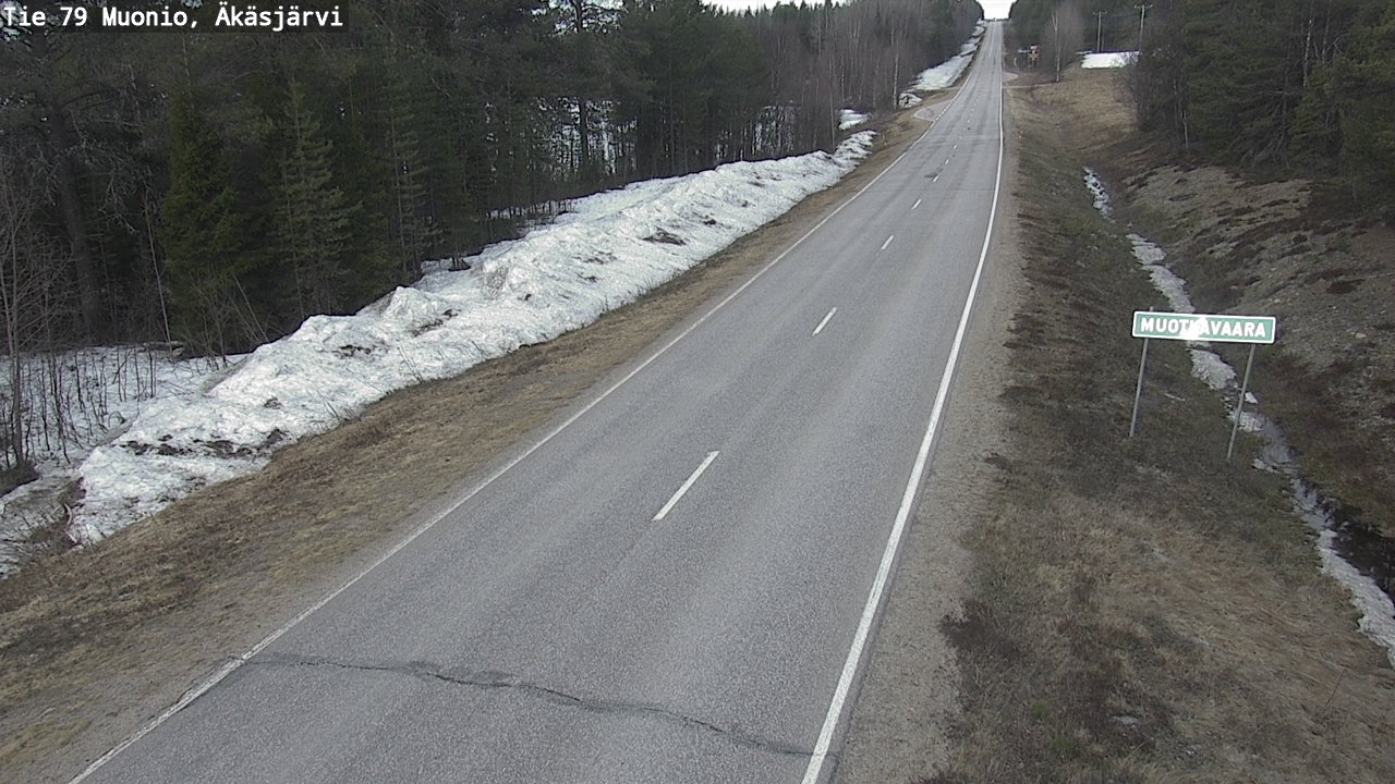 Weather Camera Image Road 79 Muonio, Äkäsjärvi, Muonio, Lappi