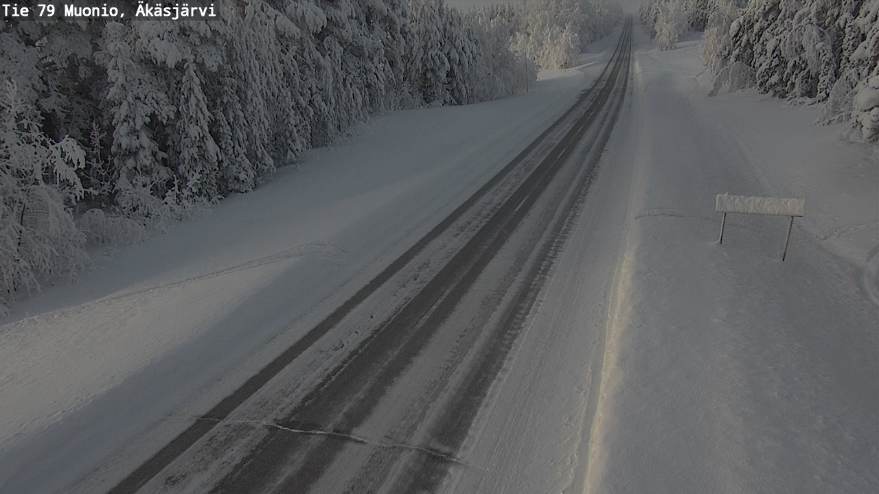 Weather Camera Image Road 79 Muonio, Äkäsjärvi, Muonio, Lappi