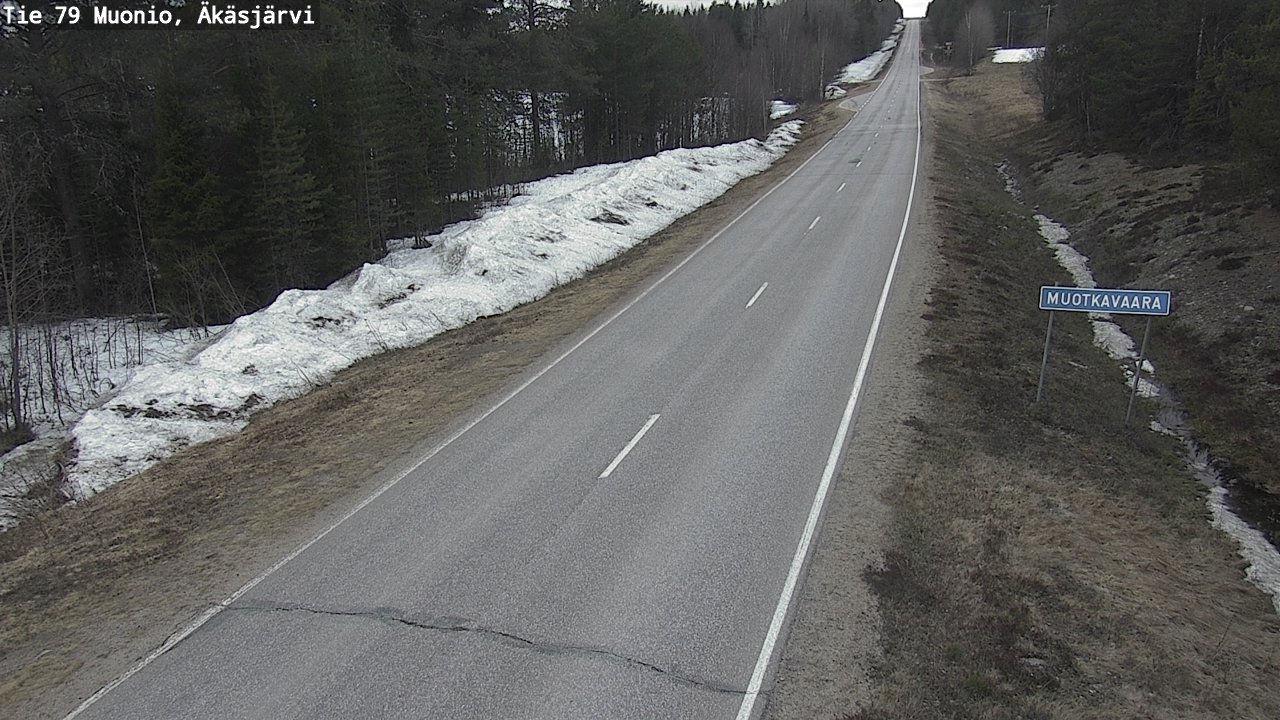Weather Camera Image Road 79 Muonio, Äkäsjärvi, Muonio, Lappi