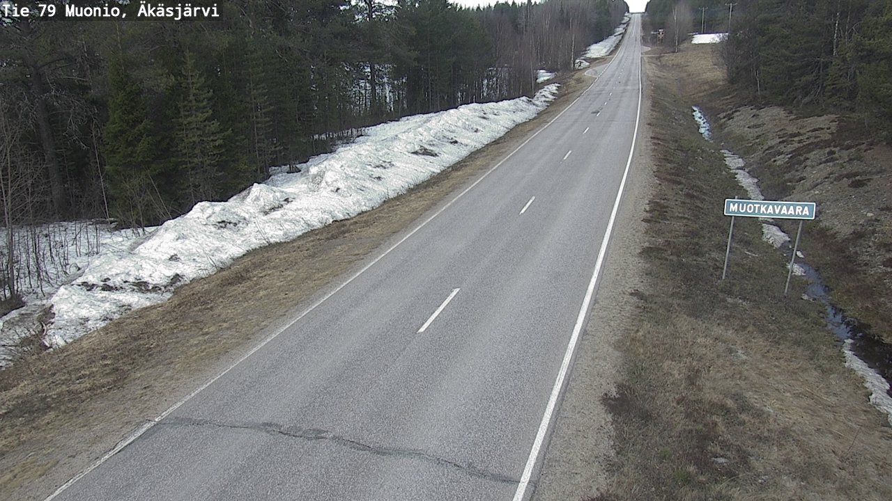 Weather Camera Image Road 79 Muonio, Äkäsjärvi, Muonio, Lappi