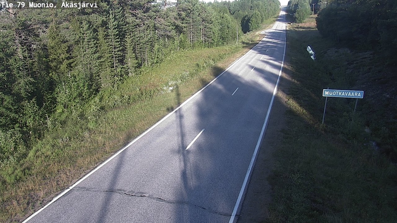 Weather Camera Image Road 79 Muonio, Äkäsjärvi, Muonio, Lappi