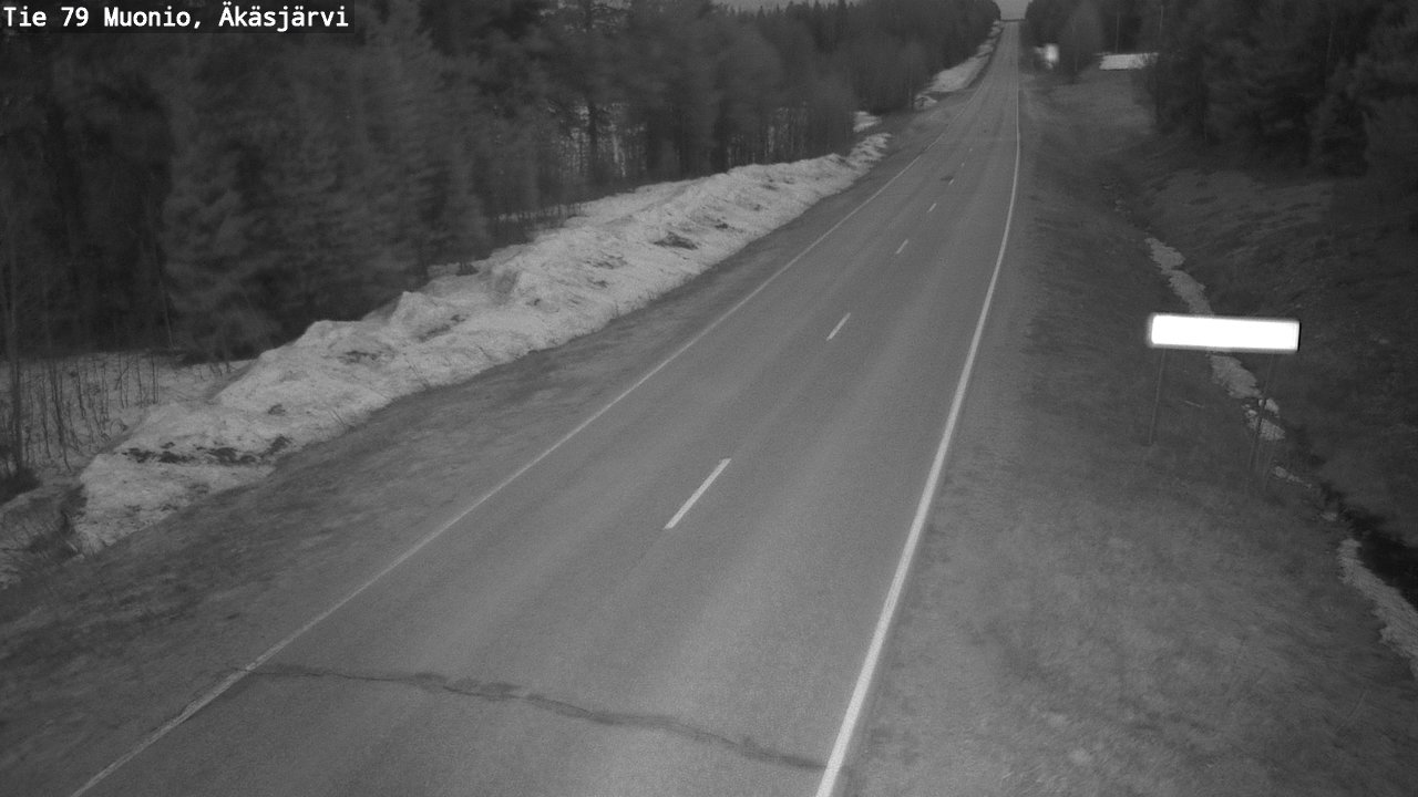Weather Camera Image Road 79 Muonio, Äkäsjärvi, Muonio, Lappi