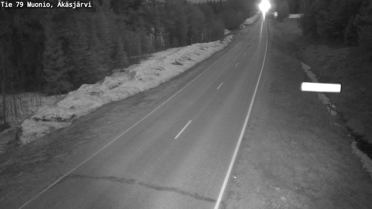 Weather Camera Image Road 79 Muonio, Äkäsjärvi, Muonio, Lappi