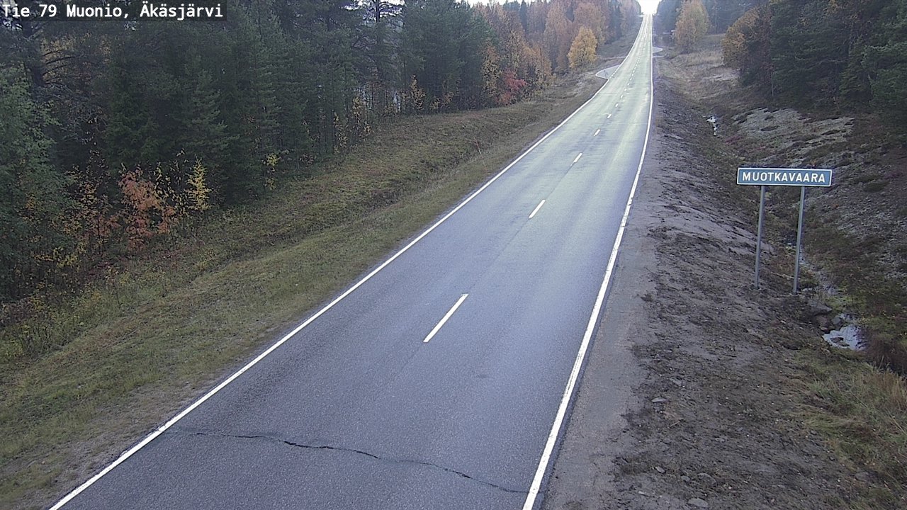 Weather Camera Image Road 79 Muonio, Äkäsjärvi, Muonio, Lappi