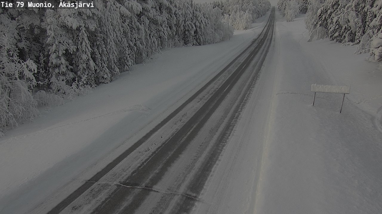 Weather Camera Image Road 79 Muonio, Äkäsjärvi, Muonio, Lappi