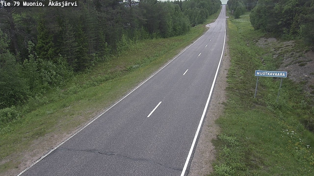 Weather Camera Image Road 79 Muonio, Äkäsjärvi, Muonio, Lappi