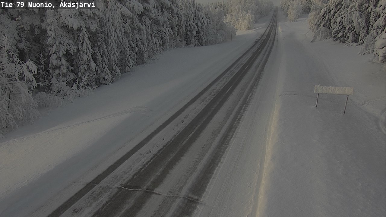 Weather Camera Image Road 79 Muonio, Äkäsjärvi, Muonio, Lappi