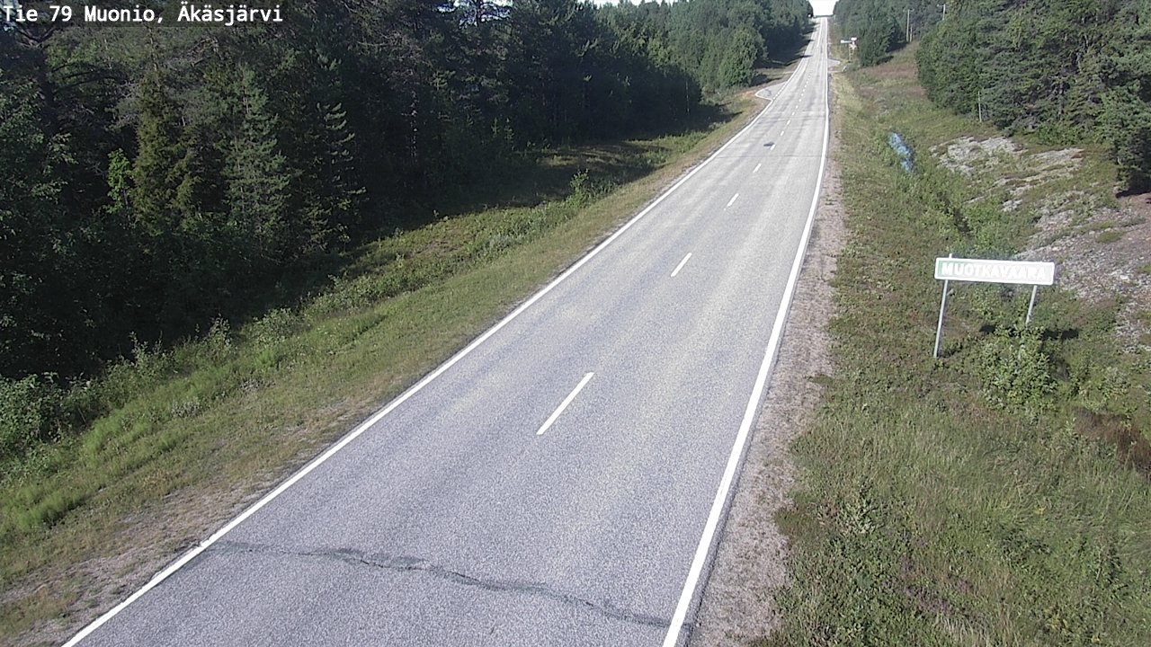 Weather Camera Image Road 79 Muonio, Äkäsjärvi, Muonio, Lappi