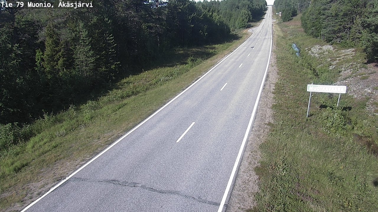 Weather Camera Image Road 79 Muonio, Äkäsjärvi, Muonio, Lappi