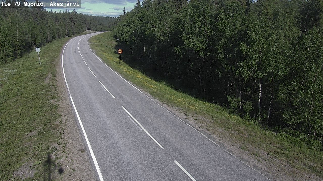 Weather Camera Image Road 79 Muonio, Äkäsjärvi, Muonio, Lappi