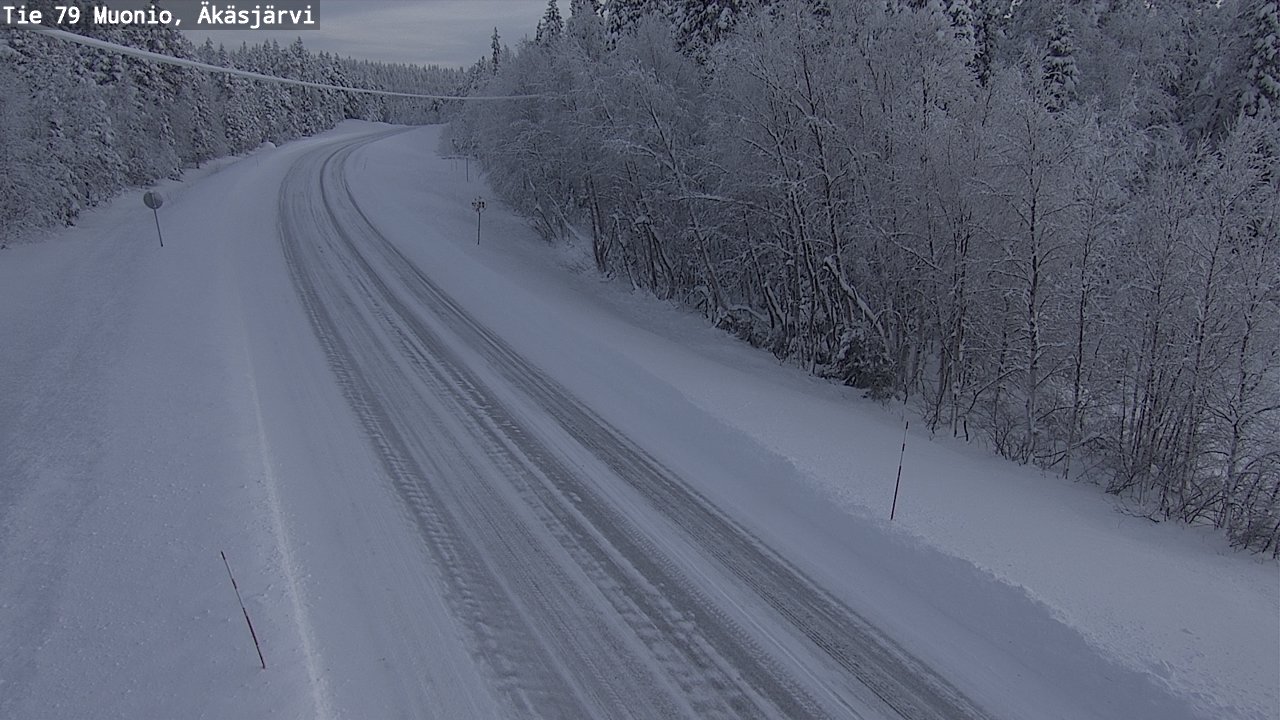 Weather Camera Image Väg 79 Muonio, Äkäsjärvi, Muonio, Lappi