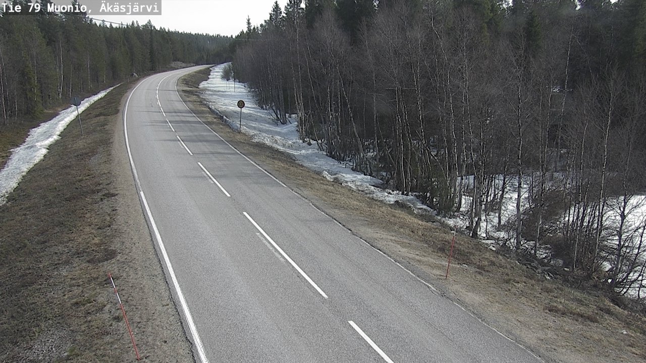 Weather Camera Image Road 79 Muonio, Äkäsjärvi, Muonio, Lappi