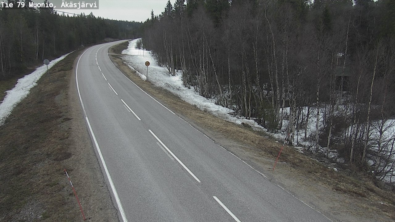 Weather Camera Image Road 79 Muonio, Äkäsjärvi, Muonio, Lappi