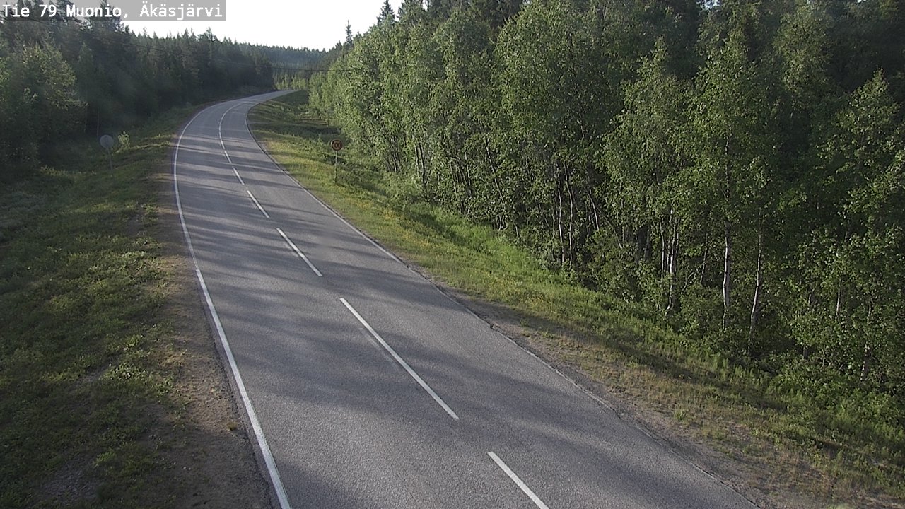 Weather Camera Image Road 79 Muonio, Äkäsjärvi, Muonio, Lappi