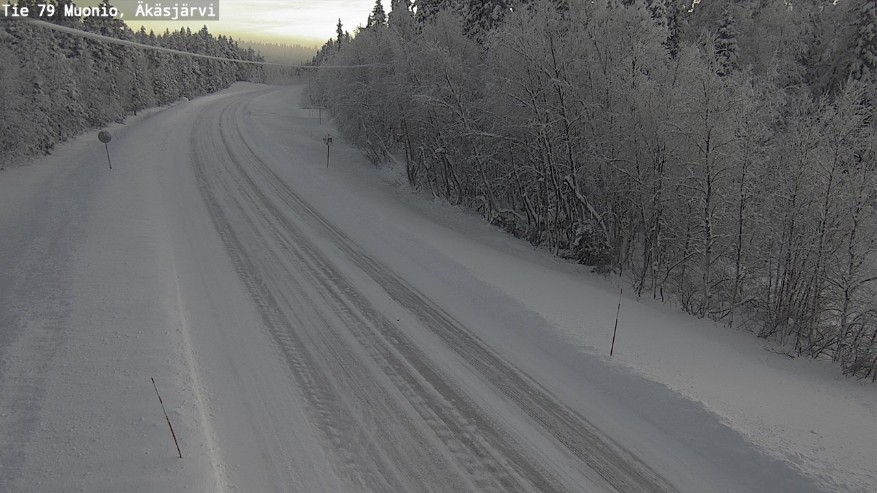 Weather Camera Image Road 79 Muonio, Äkäsjärvi, Muonio, Lappi