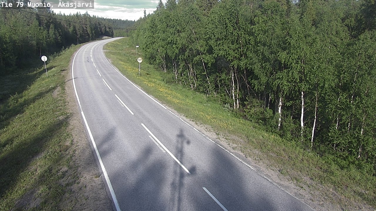 Weather Camera Image Road 79 Muonio, Äkäsjärvi, Muonio, Lappi