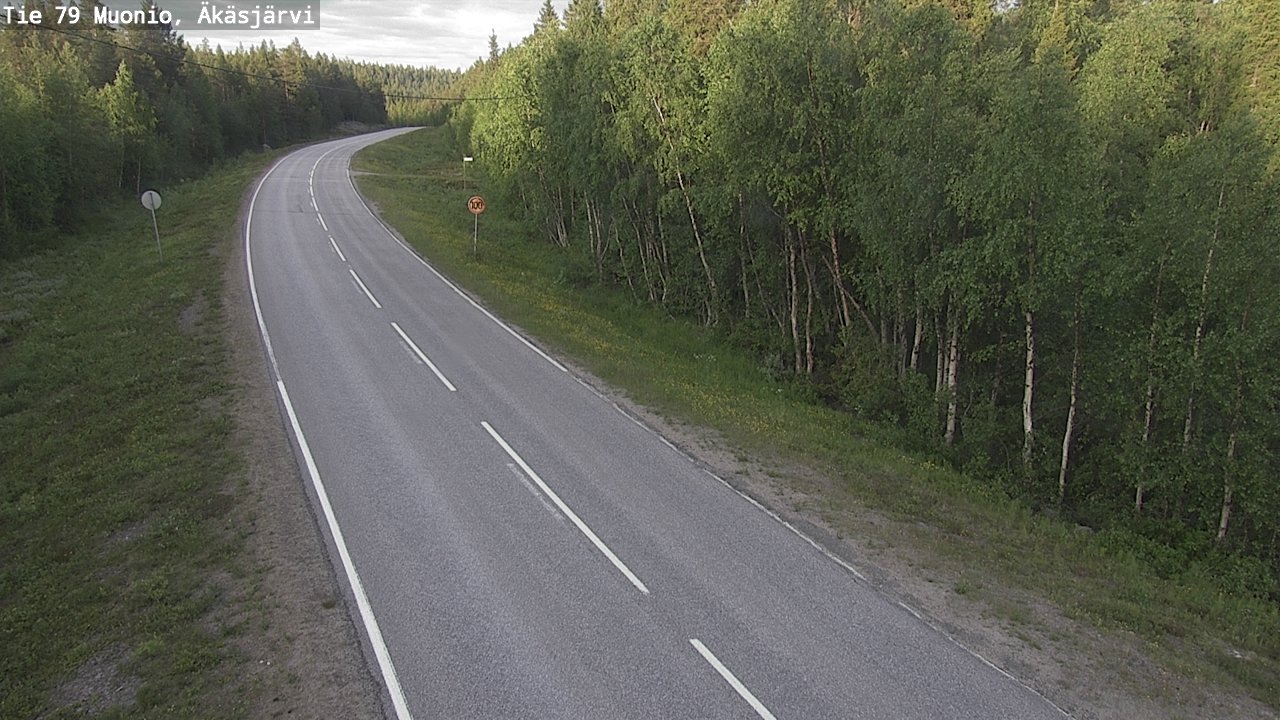 Weather Camera Image Road 79 Muonio, Äkäsjärvi, Muonio, Lappi