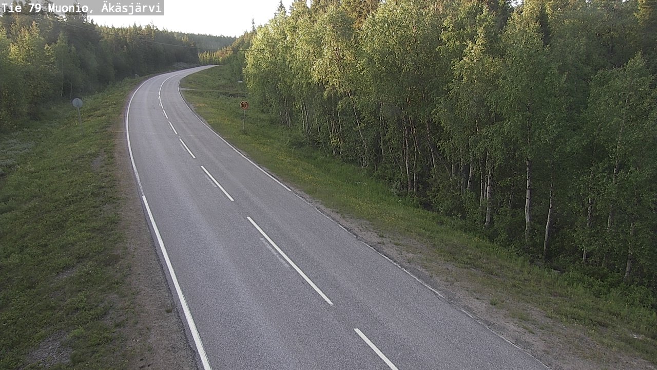 Weather Camera Image Road 79 Muonio, Äkäsjärvi, Muonio, Lappi