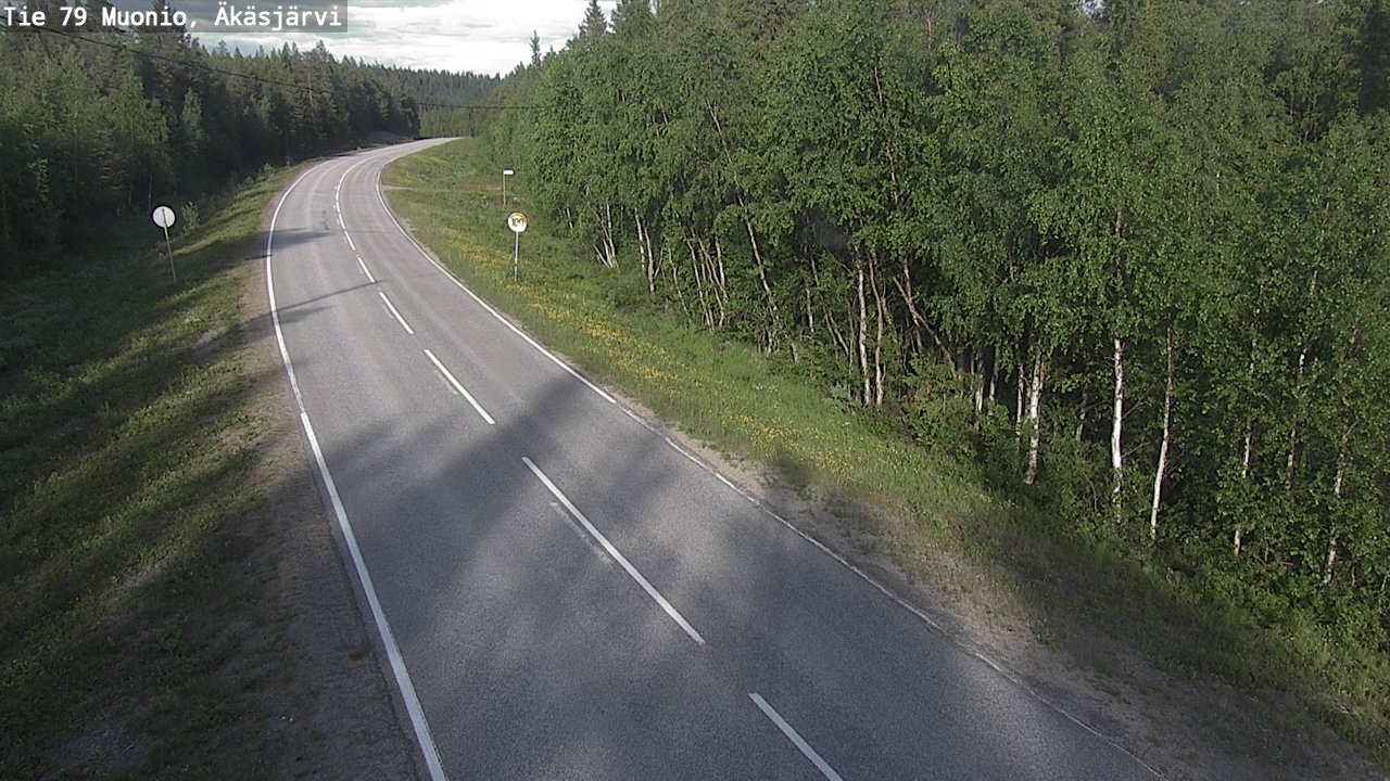 Weather Camera Image Road 79 Muonio, Äkäsjärvi, Muonio, Lappi
