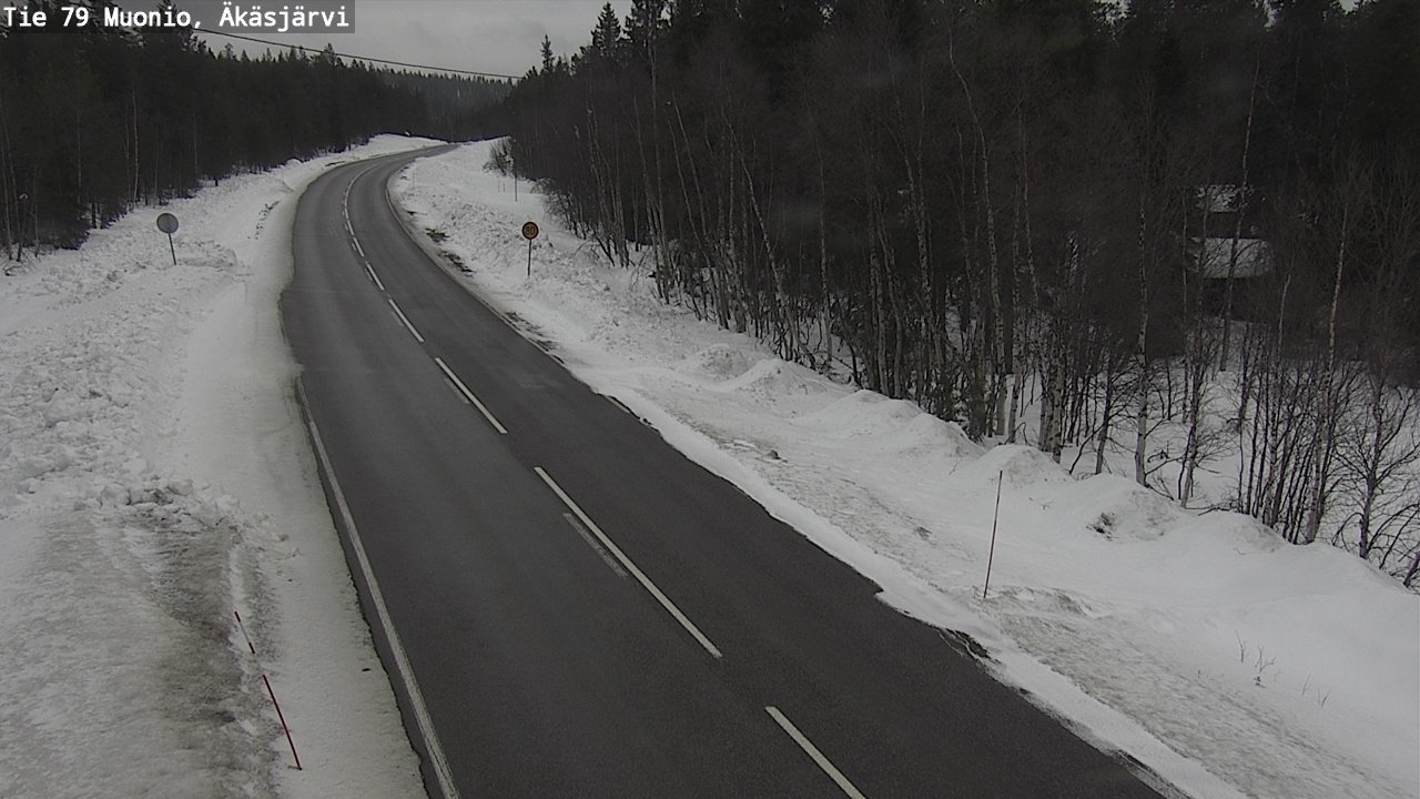Weather Camera Image Väg 79 Muonio, Äkäsjärvi, Muonio, Lappi