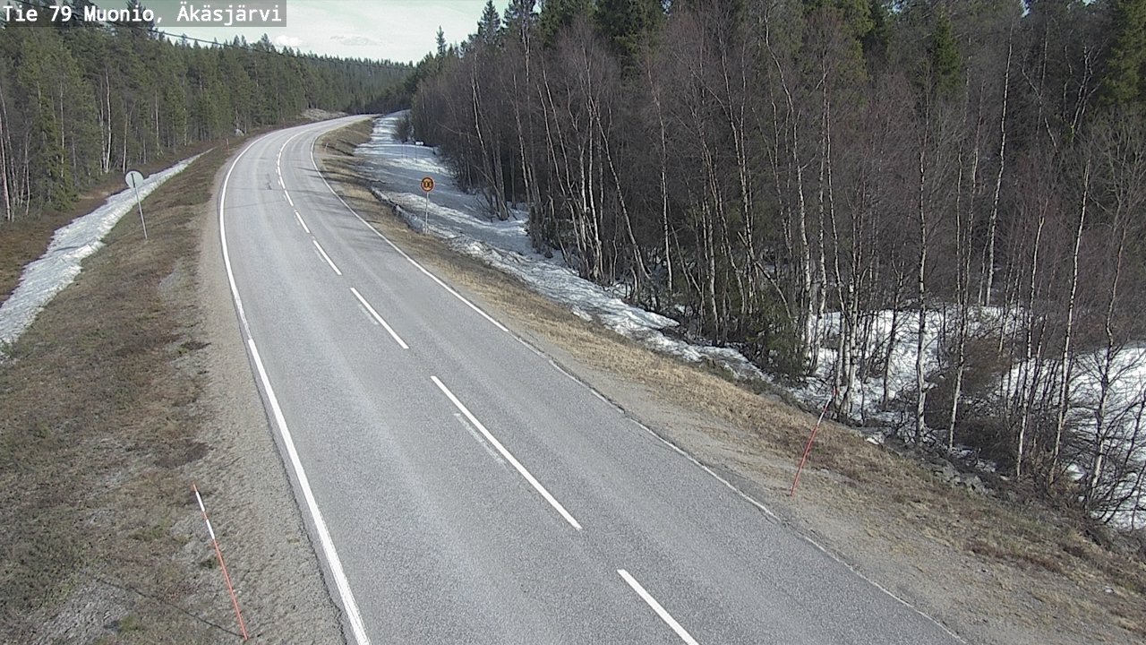 Weather Camera Image Road 79 Muonio, Äkäsjärvi, Muonio, Lappi