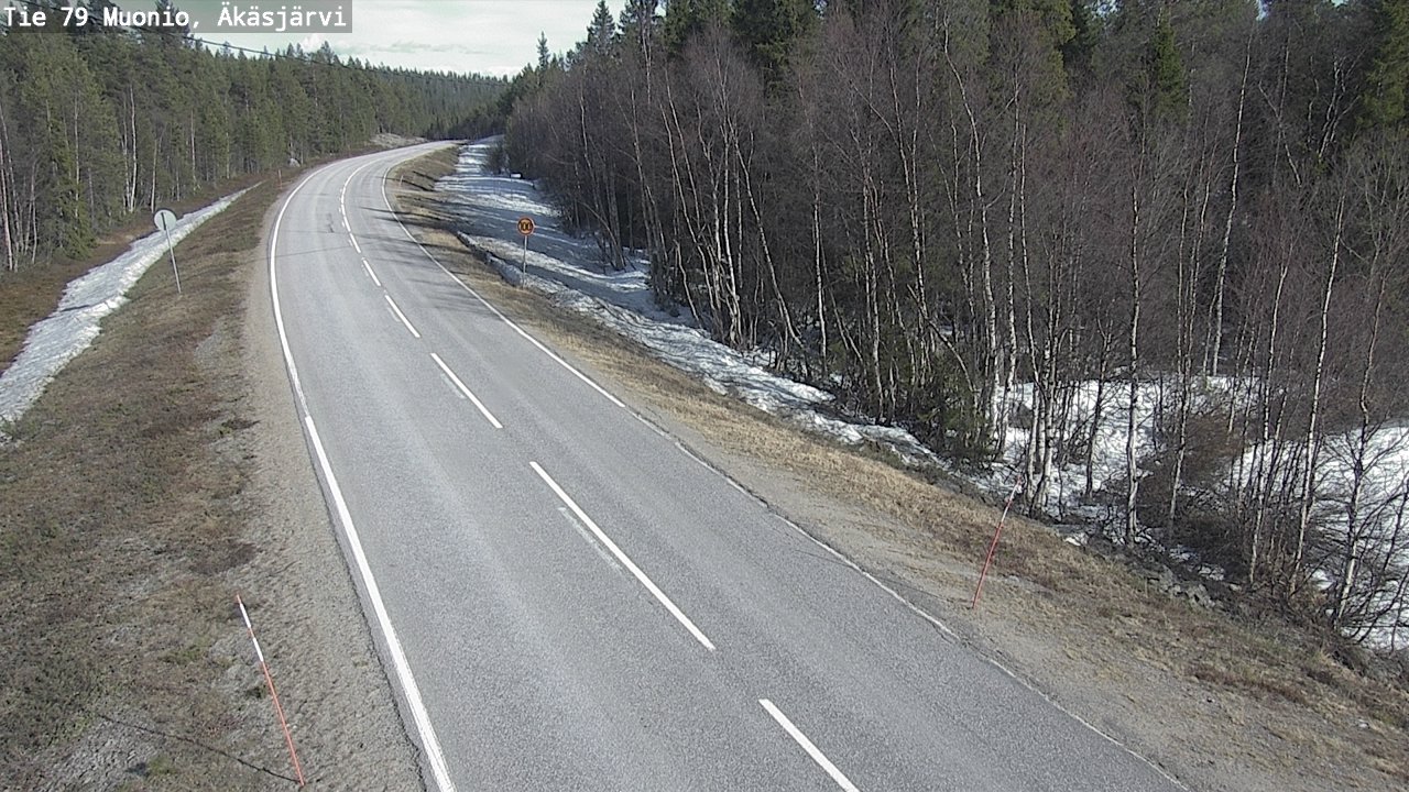 Weather Camera Image Road 79 Muonio, Äkäsjärvi, Muonio, Lappi