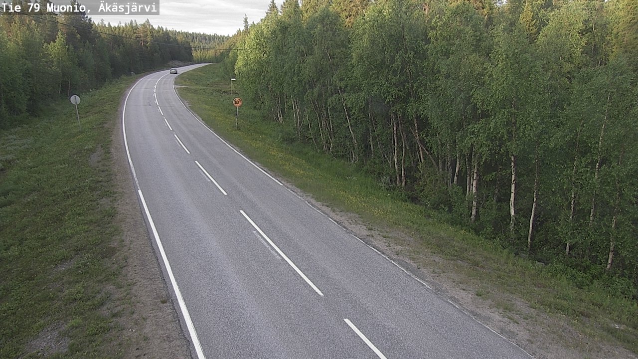 Weather Camera Image Road 79 Muonio, Äkäsjärvi, Muonio, Lappi