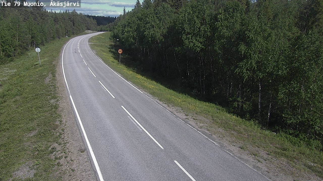 Weather Camera Image Road 79 Muonio, Äkäsjärvi, Muonio, Lappi