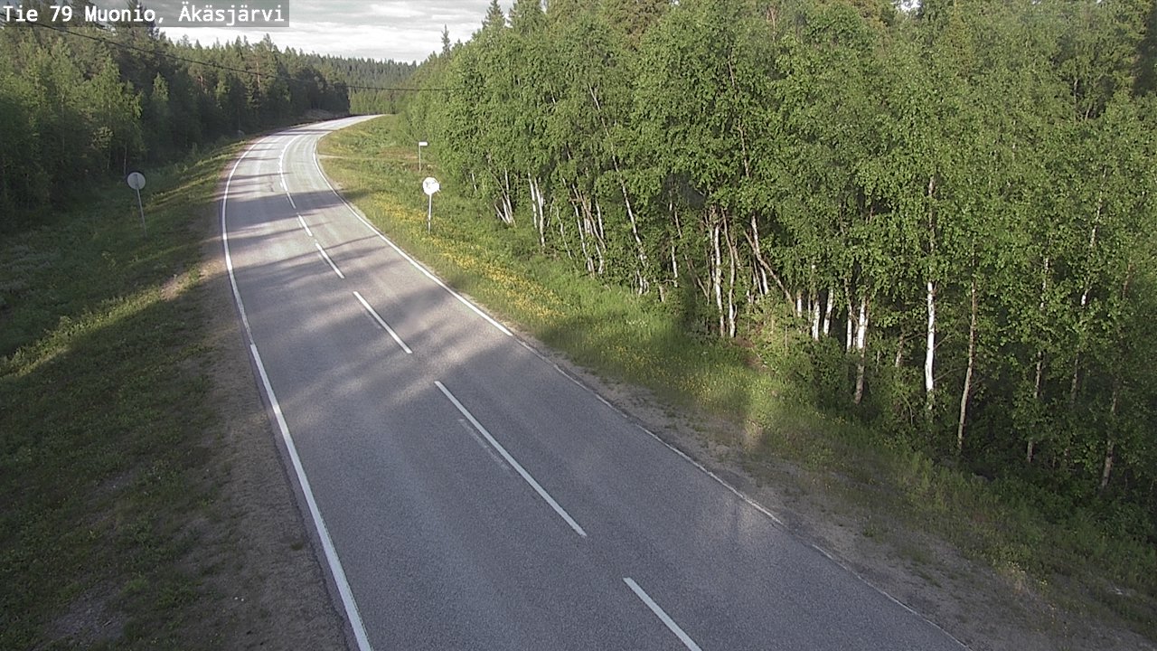 Weather Camera Image Road 79 Muonio, Äkäsjärvi, Muonio, Lappi