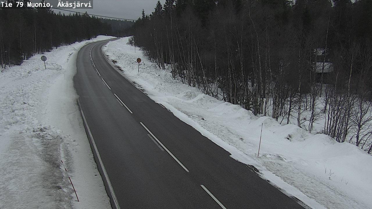 Weather Camera Image Väg 79 Muonio, Äkäsjärvi, Muonio, Lappi