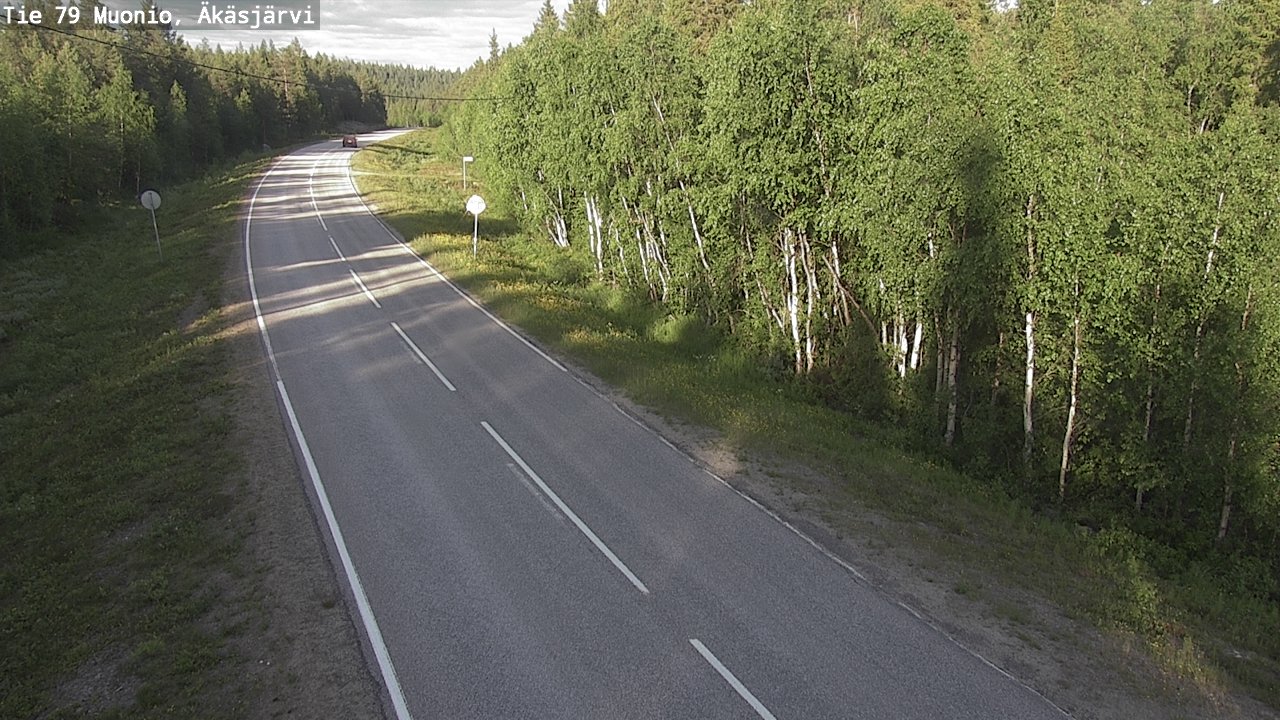 Weather Camera Image Road 79 Muonio, Äkäsjärvi, Muonio, Lappi