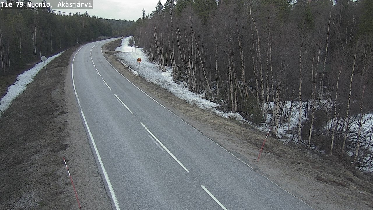 Weather Camera Image Road 79 Muonio, Äkäsjärvi, Muonio, Lappi