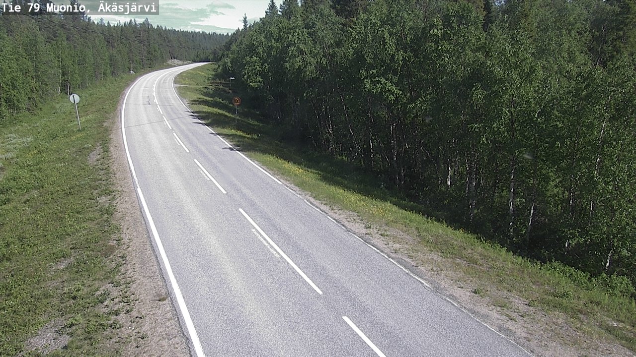 Weather Camera Image Road 79 Muonio, Äkäsjärvi, Muonio, Lappi