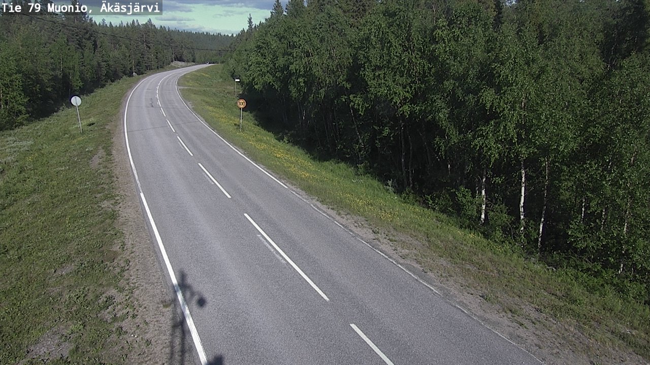 Weather Camera Image Road 79 Muonio, Äkäsjärvi, Muonio, Lappi