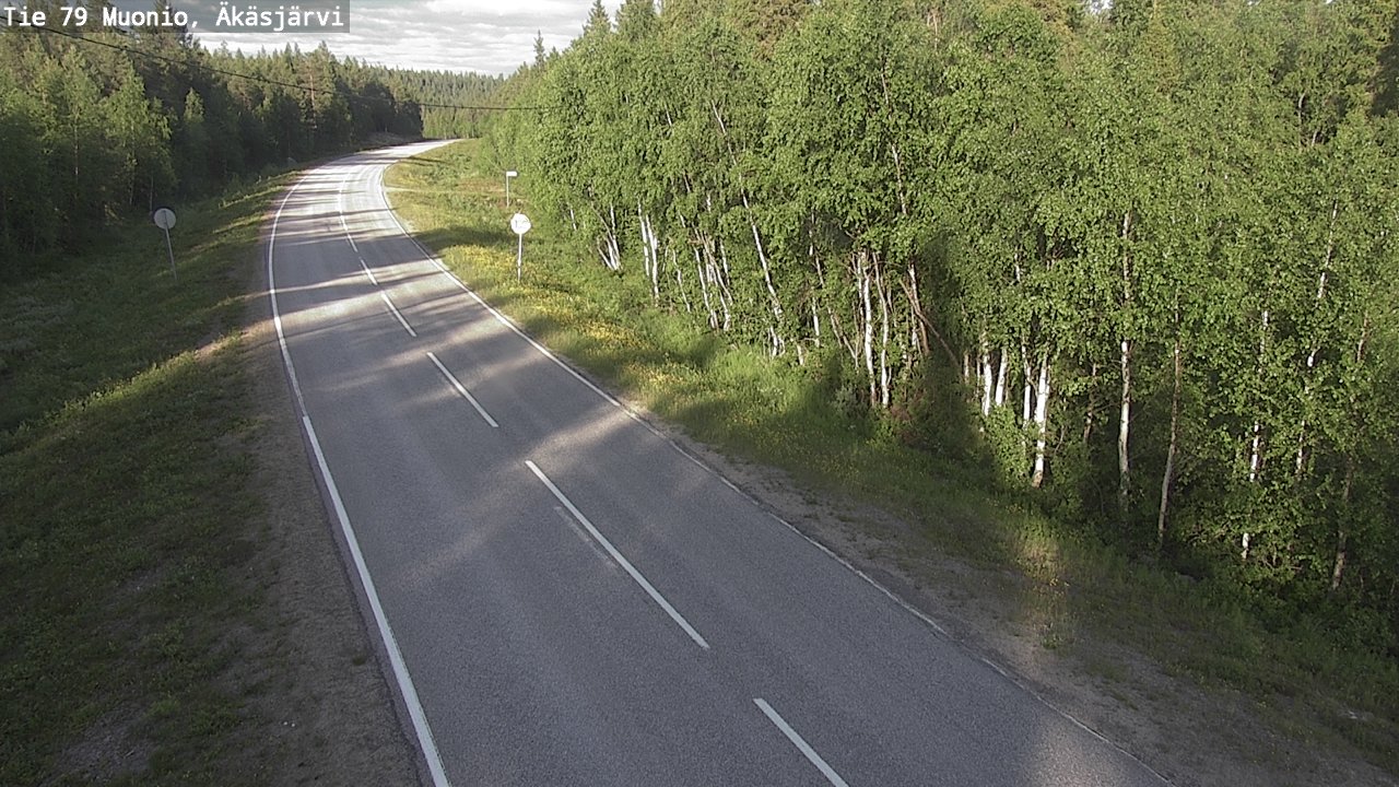 Weather Camera Image Road 79 Muonio, Äkäsjärvi, Muonio, Lappi