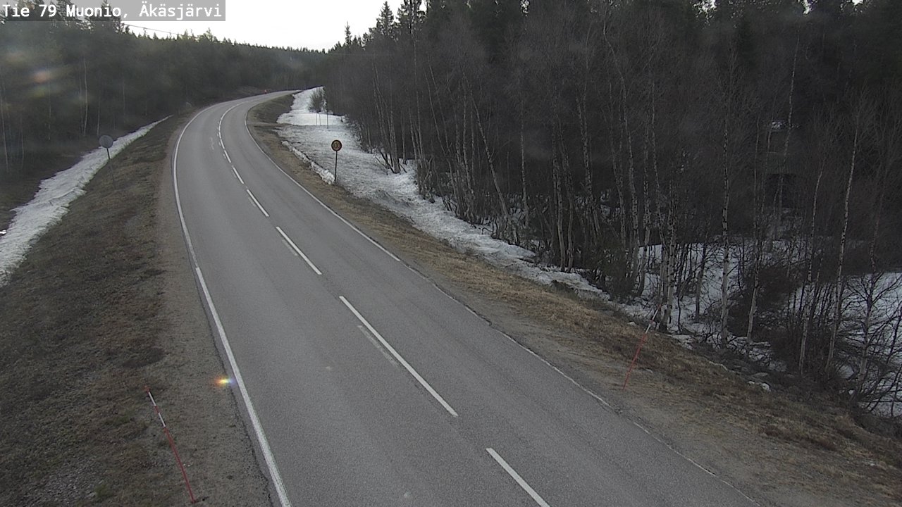 Weather Camera Image Road 79 Muonio, Äkäsjärvi, Muonio, Lappi