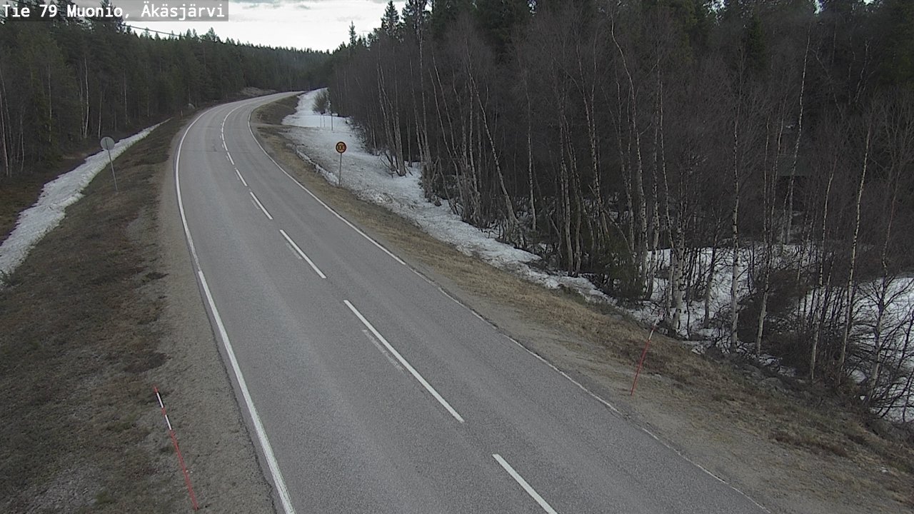 Weather Camera Image Road 79 Muonio, Äkäsjärvi, Muonio, Lappi