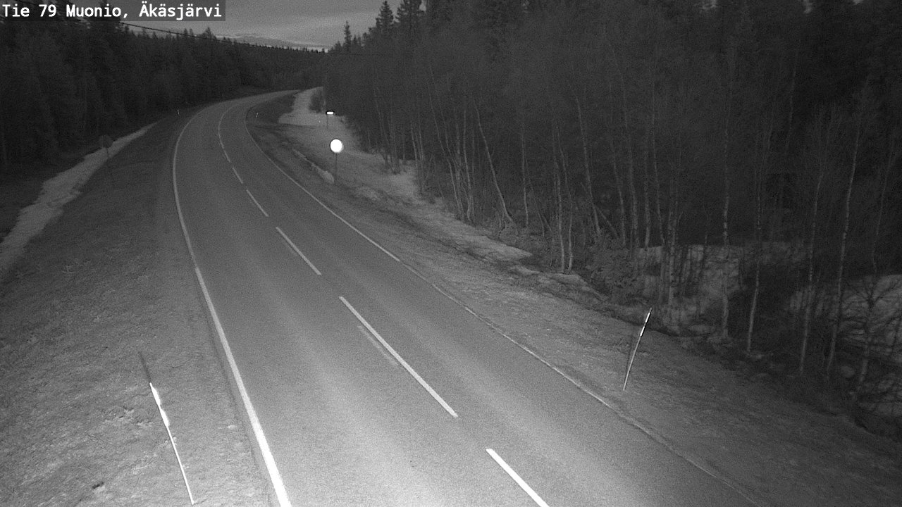 Weather Camera Image Road 79 Muonio, Äkäsjärvi, Muonio, Lappi