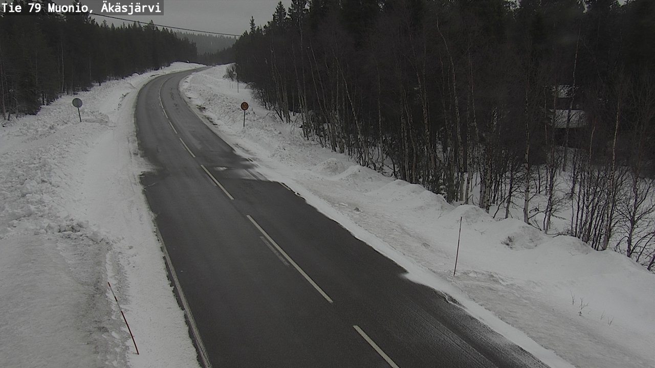 Weather Camera Image Road 79 Muonio, Äkäsjärvi, Muonio, Lappi