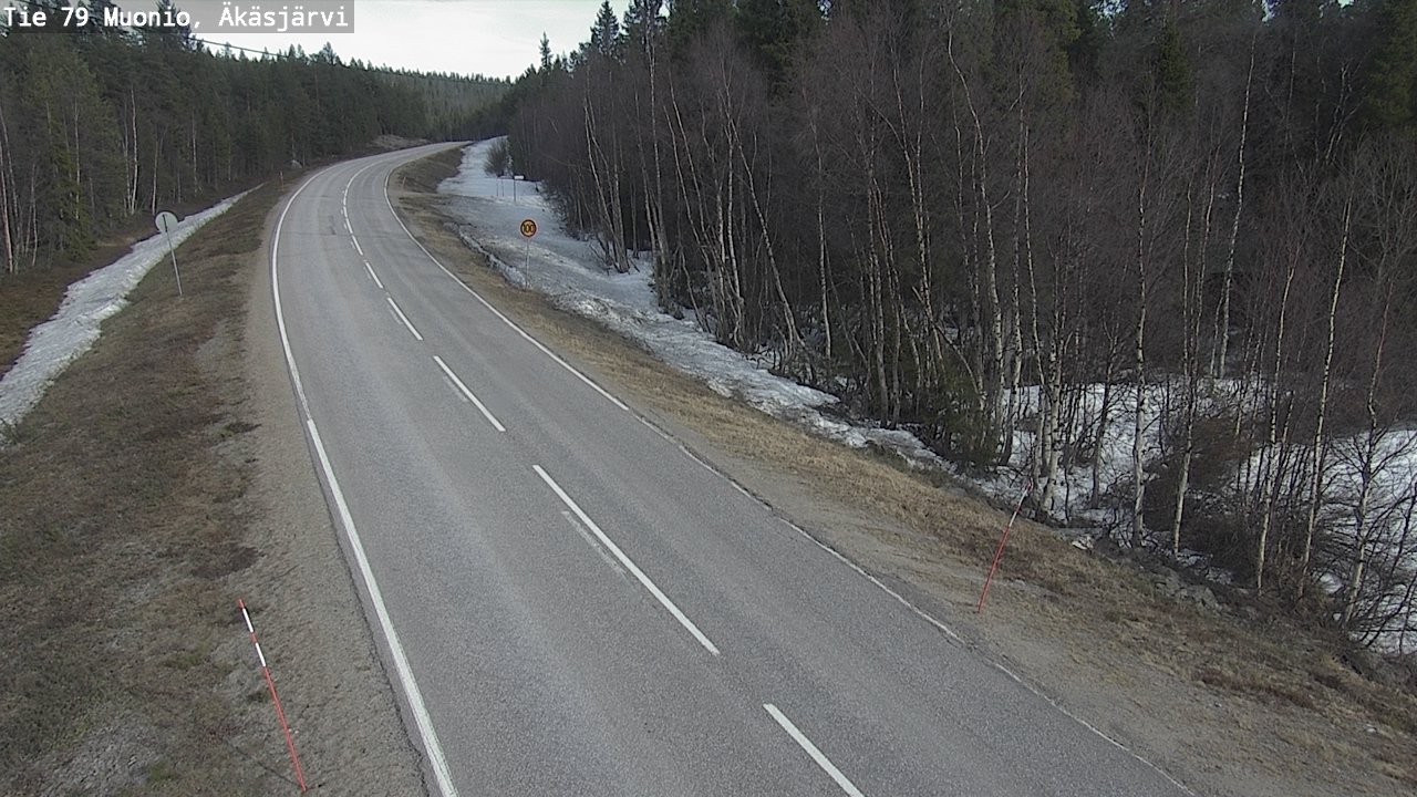 Weather Camera Image Road 79 Muonio, Äkäsjärvi, Muonio, Lappi