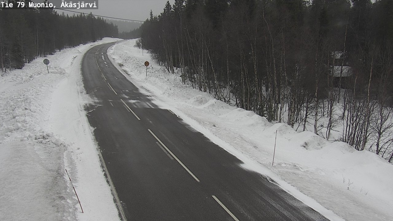 Weather Camera Image Road 79 Muonio, Äkäsjärvi, Muonio, Lappi