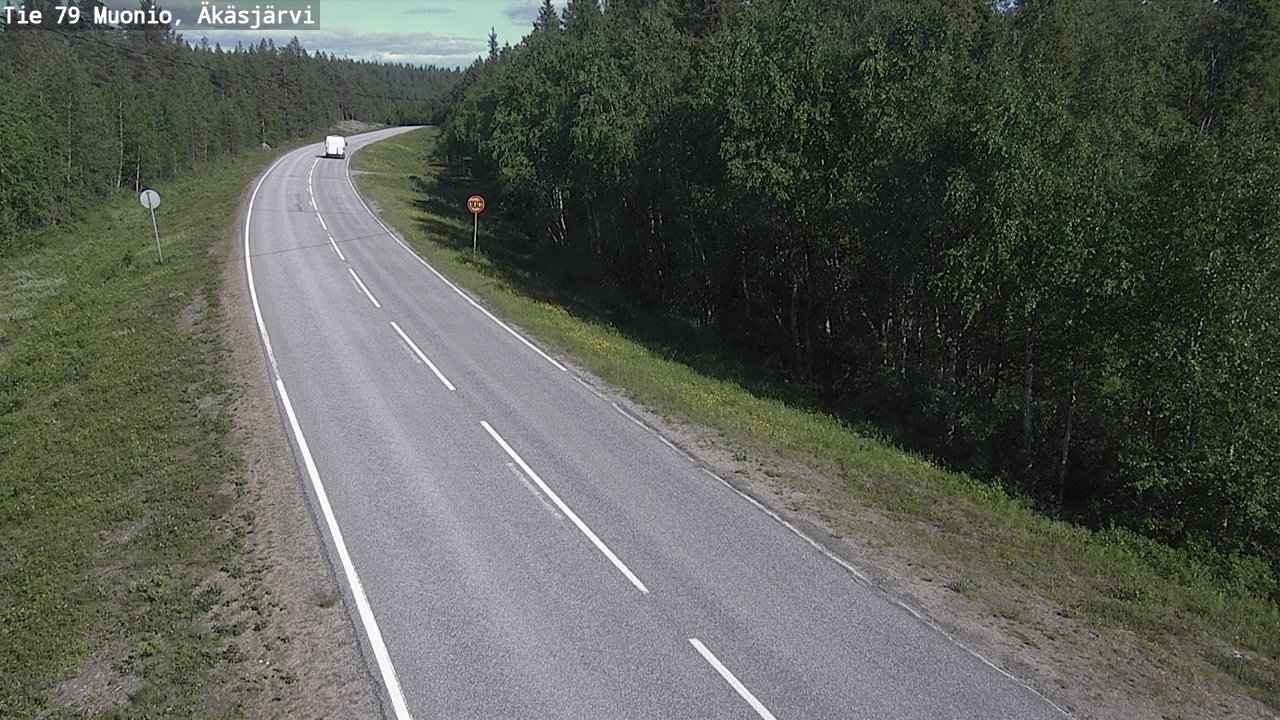 Weather Camera Image Road 79 Muonio, Äkäsjärvi, Muonio, Lappi
