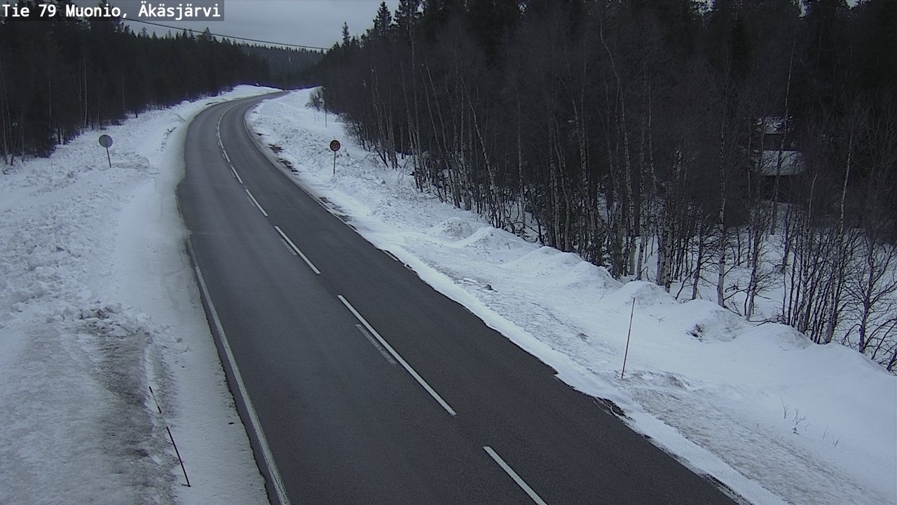 Weather Camera Image Väg 79 Muonio, Äkäsjärvi, Muonio, Lappi