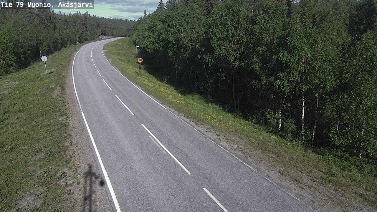 Weather Camera Image Road 79 Muonio, Äkäsjärvi, Muonio, Lappi