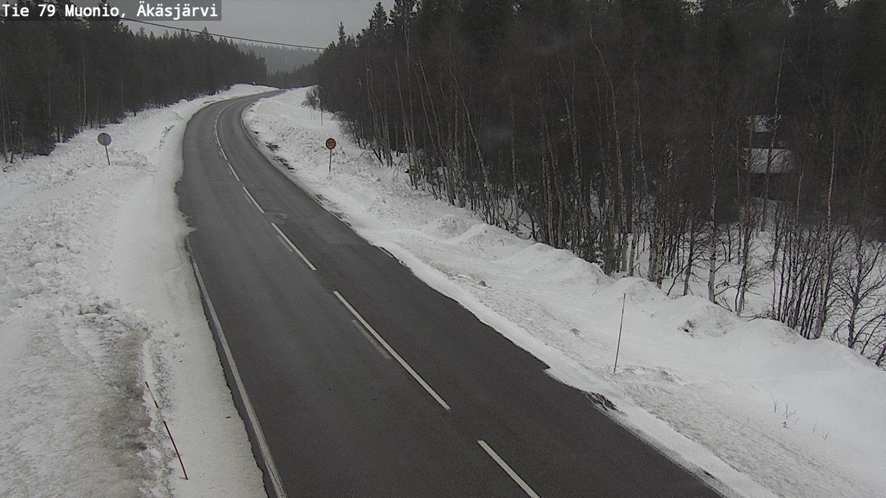 Weather Camera Image Väg 79 Muonio, Äkäsjärvi, Muonio, Lappi