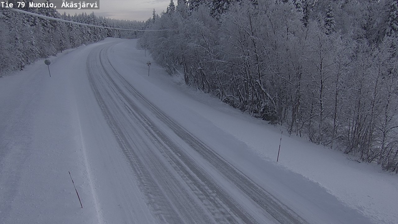 Weather Camera Image Road 79 Muonio, Äkäsjärvi, Muonio, Lappi